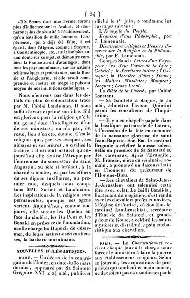 L'ami de la religion journal et revue ecclesiastique, politique et litteraire