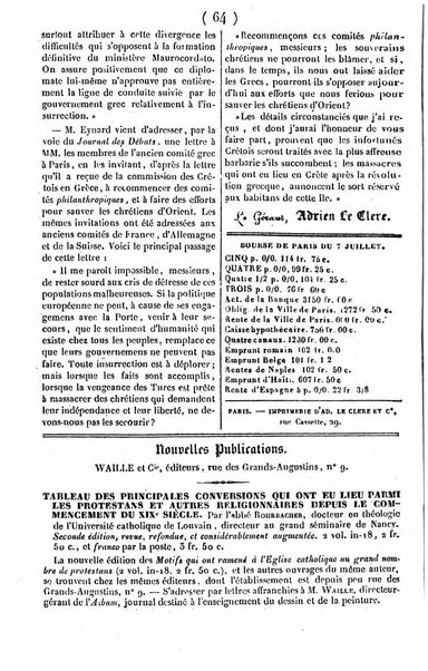 L'ami de la religion journal et revue ecclesiastique, politique et litteraire