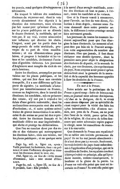 L'ami de la religion journal et revue ecclesiastique, politique et litteraire