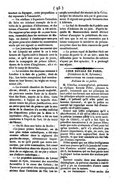 L'ami de la religion journal et revue ecclesiastique, politique et litteraire