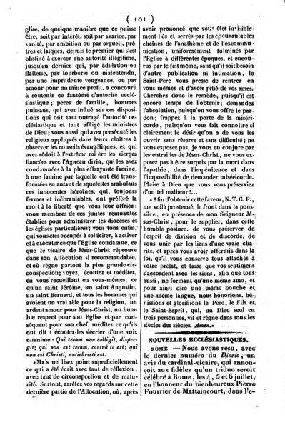 L'ami de la religion journal et revue ecclesiastique, politique et litteraire