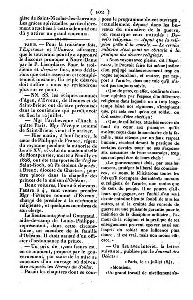 L'ami de la religion journal et revue ecclesiastique, politique et litteraire