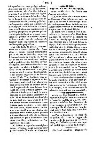 L'ami de la religion journal et revue ecclesiastique, politique et litteraire