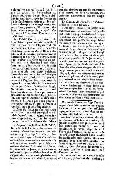 L'ami de la religion journal et revue ecclesiastique, politique et litteraire