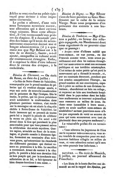 L'ami de la religion journal et revue ecclesiastique, politique et litteraire