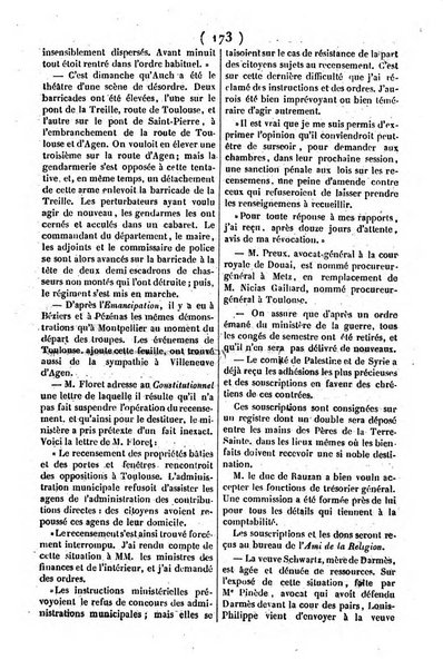 L'ami de la religion journal et revue ecclesiastique, politique et litteraire