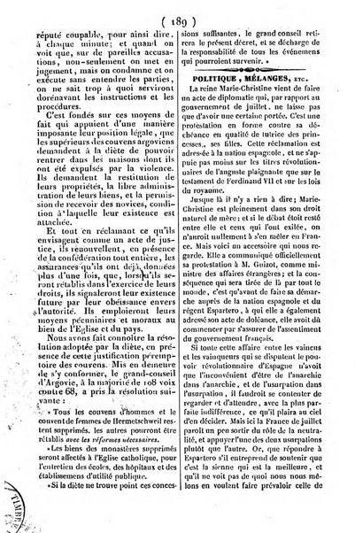 L'ami de la religion journal et revue ecclesiastique, politique et litteraire