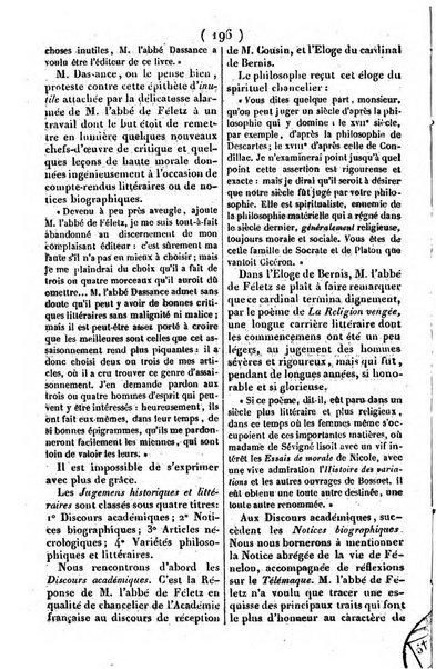 L'ami de la religion journal et revue ecclesiastique, politique et litteraire