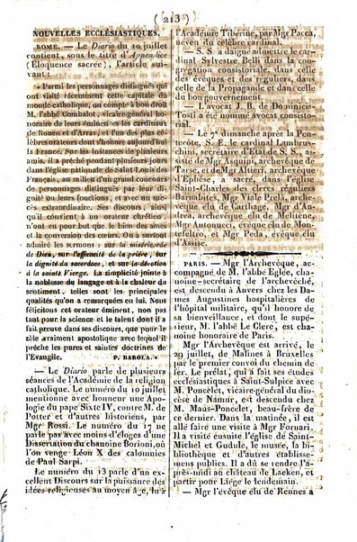 L'ami de la religion journal et revue ecclesiastique, politique et litteraire