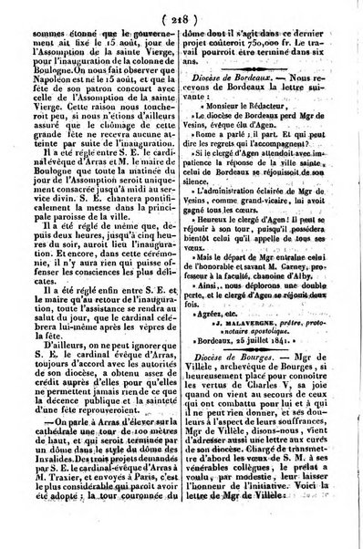 L'ami de la religion journal et revue ecclesiastique, politique et litteraire