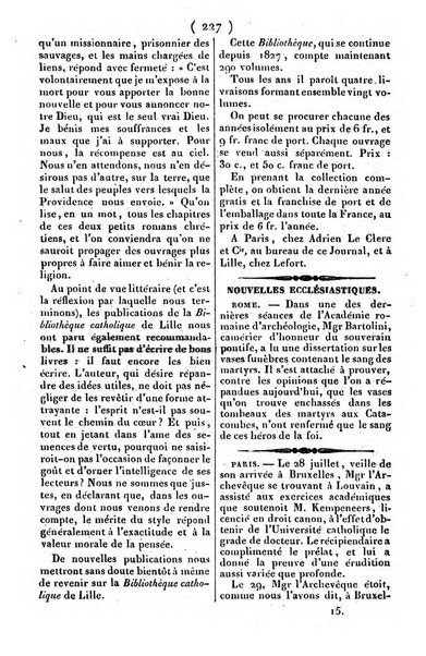 L'ami de la religion journal et revue ecclesiastique, politique et litteraire