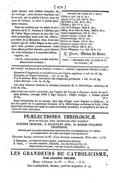 L'ami de la religion journal et revue ecclesiastique, politique et litteraire