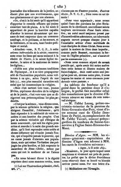 L'ami de la religion journal et revue ecclesiastique, politique et litteraire