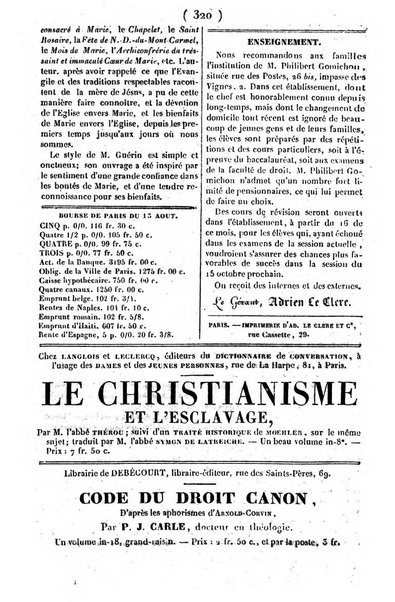 L'ami de la religion journal et revue ecclesiastique, politique et litteraire