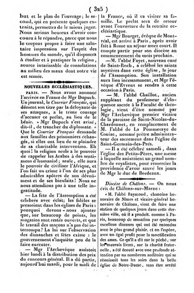 L'ami de la religion journal et revue ecclesiastique, politique et litteraire