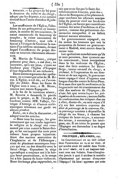 L'ami de la religion journal et revue ecclesiastique, politique et litteraire