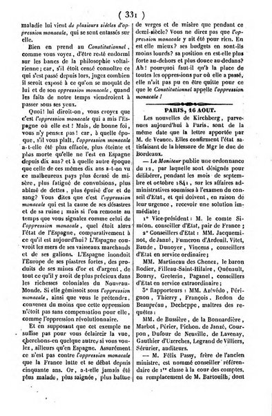 L'ami de la religion journal et revue ecclesiastique, politique et litteraire