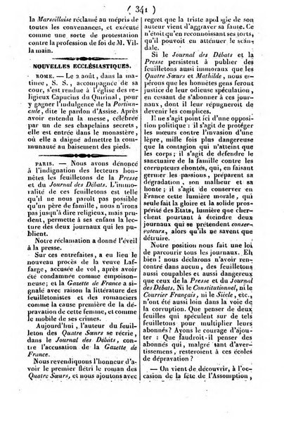 L'ami de la religion journal et revue ecclesiastique, politique et litteraire