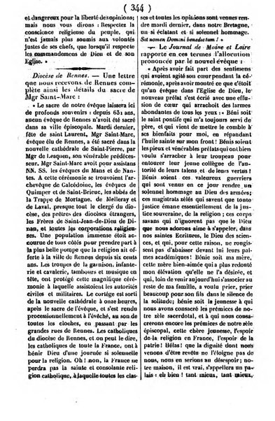 L'ami de la religion journal et revue ecclesiastique, politique et litteraire