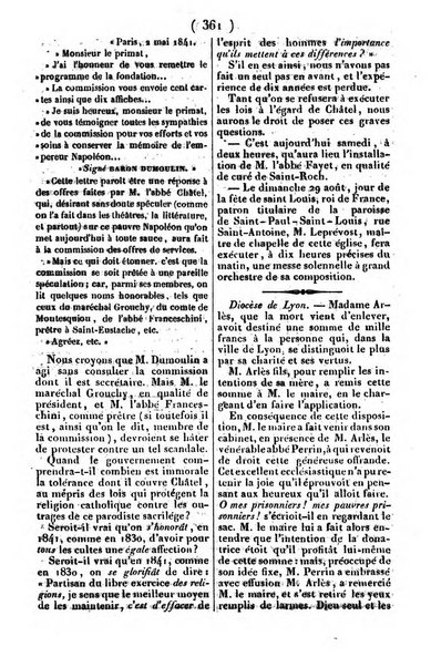 L'ami de la religion journal et revue ecclesiastique, politique et litteraire