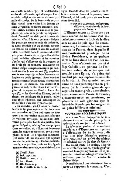 L'ami de la religion journal et revue ecclesiastique, politique et litteraire