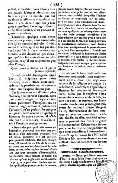 L'ami de la religion journal et revue ecclesiastique, politique et litteraire