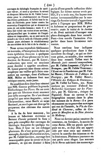 L'ami de la religion journal et revue ecclesiastique, politique et litteraire