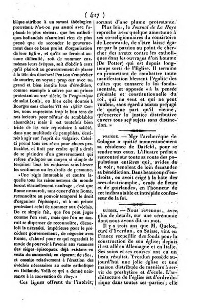 L'ami de la religion journal et revue ecclesiastique, politique et litteraire