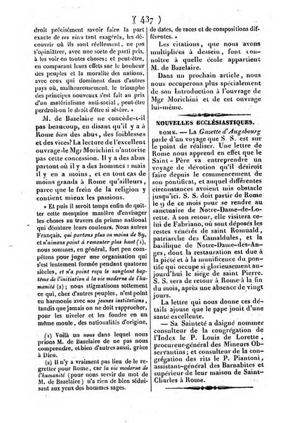 L'ami de la religion journal et revue ecclesiastique, politique et litteraire