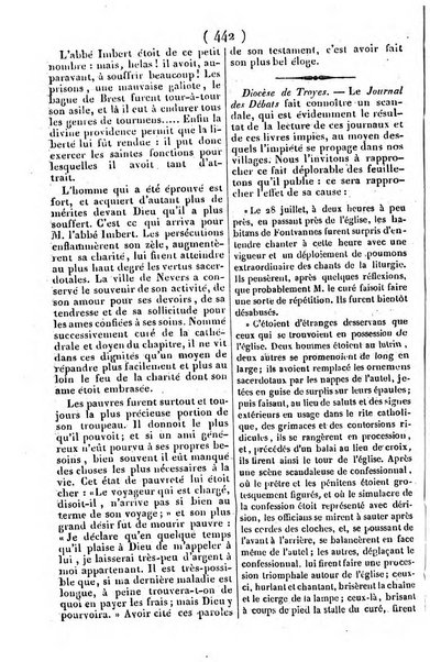 L'ami de la religion journal et revue ecclesiastique, politique et litteraire