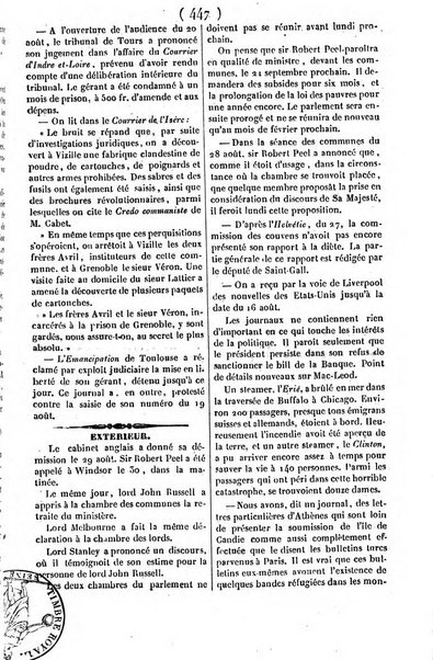 L'ami de la religion journal et revue ecclesiastique, politique et litteraire