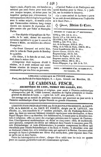 L'ami de la religion journal et revue ecclesiastique, politique et litteraire