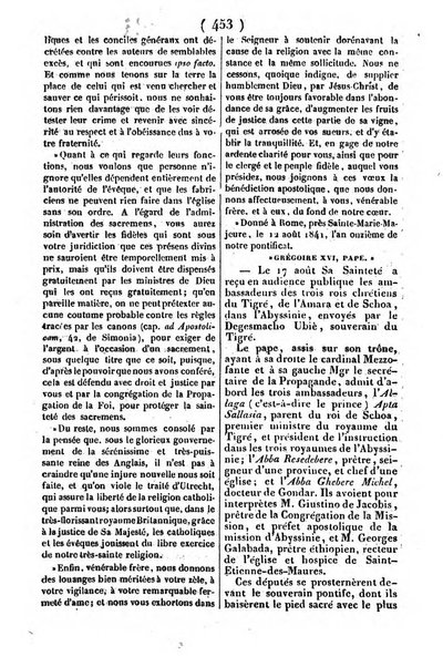 L'ami de la religion journal et revue ecclesiastique, politique et litteraire