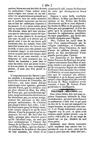 L'ami de la religion journal et revue ecclesiastique, politique et litteraire