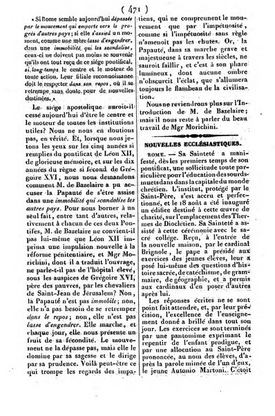 L'ami de la religion journal et revue ecclesiastique, politique et litteraire