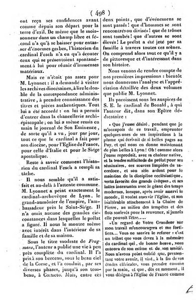 L'ami de la religion journal et revue ecclesiastique, politique et litteraire