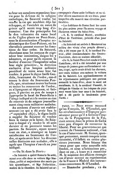 L'ami de la religion journal et revue ecclesiastique, politique et litteraire