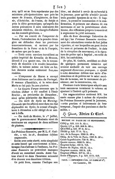 L'ami de la religion journal et revue ecclesiastique, politique et litteraire