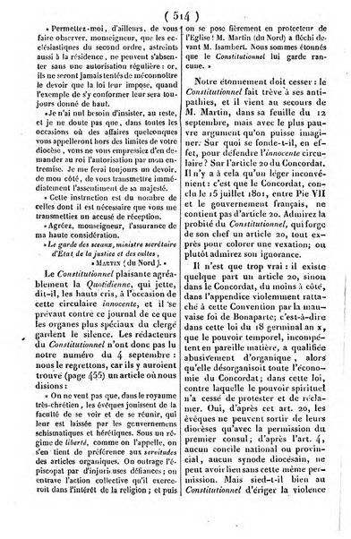 L'ami de la religion journal et revue ecclesiastique, politique et litteraire