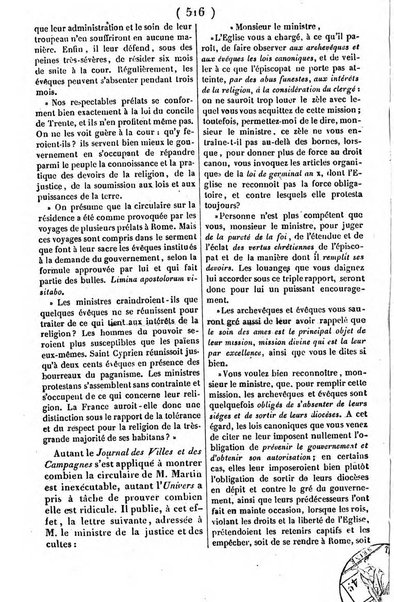 L'ami de la religion journal et revue ecclesiastique, politique et litteraire