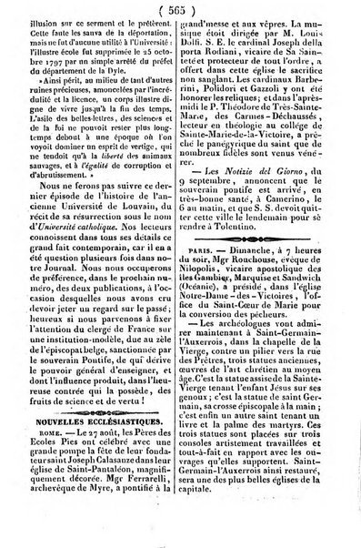 L'ami de la religion journal et revue ecclesiastique, politique et litteraire