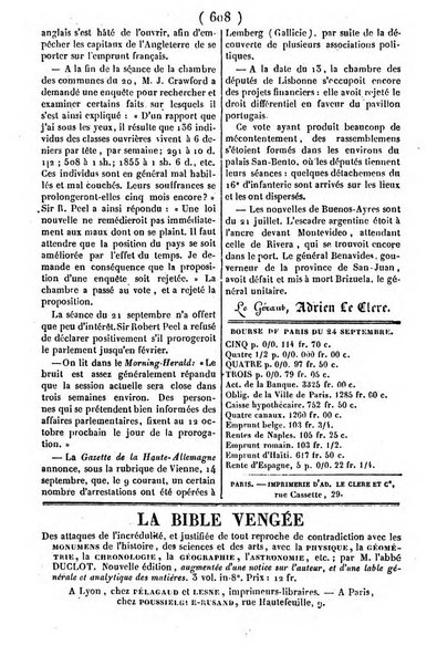 L'ami de la religion journal et revue ecclesiastique, politique et litteraire