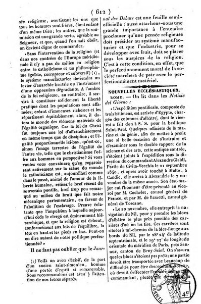 L'ami de la religion journal et revue ecclesiastique, politique et litteraire