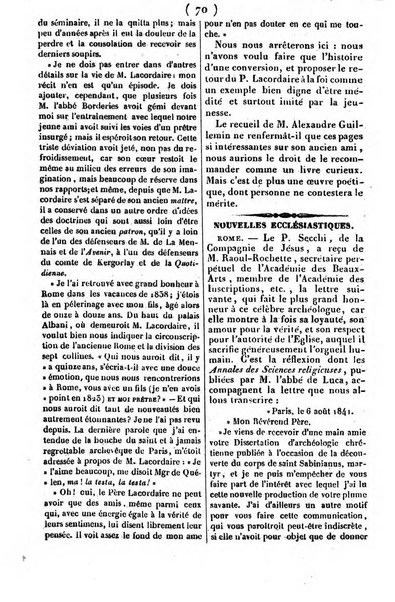 L'ami de la religion journal et revue ecclesiastique, politique et litteraire