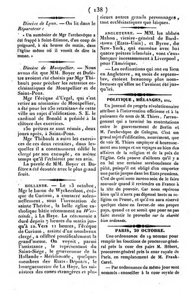 L'ami de la religion journal et revue ecclesiastique, politique et litteraire