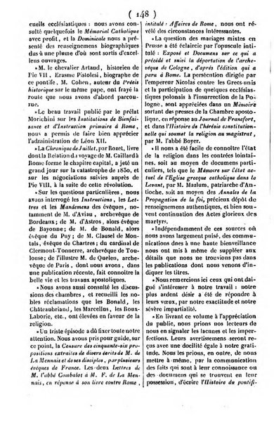 L'ami de la religion journal et revue ecclesiastique, politique et litteraire