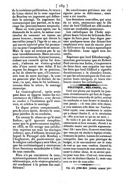 L'ami de la religion journal et revue ecclesiastique, politique et litteraire