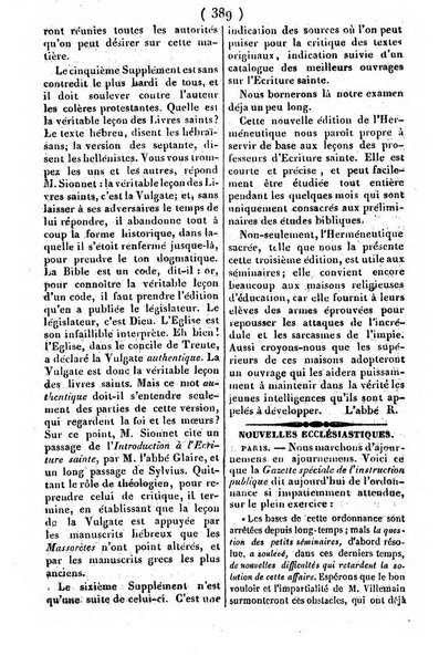 L'ami de la religion journal et revue ecclesiastique, politique et litteraire