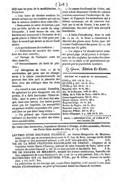 L'ami de la religion journal et revue ecclesiastique, politique et litteraire