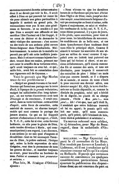 L'ami de la religion journal et revue ecclesiastique, politique et litteraire